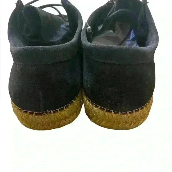 Massimo Dutti suede loafers lace up espadrilles navy men Sz 12 NWT - Picture 4 of 6